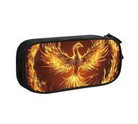 Phoenix Rising - Astuccio per ragazzi e ragazze, grande, per penne, cancelleria, per scuola, ufficio, borsa per trucchi con cerniera, Nero , 21x5x10.5cm, Astuccio per trucchi