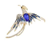 Phoenix Rising Crystal Spilla - Elegante spilla in resina a forma di animale con accenti di diamanti a fiamma per abbigliamento alla moda, Misura unica