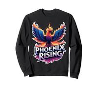 Phoenix Rising From Ashes Fire Bird Ispirazione motivazionale Felpa
