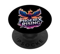 Phoenix Rising From Ashes Fire Bird Ispirazione motivazionale PopSockets PopGrip Adesivo