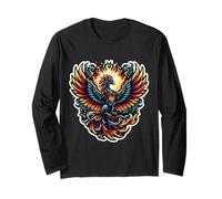 Phoenix Rising From Ashes Fire Bird Superare le avversità Maglia a Manica