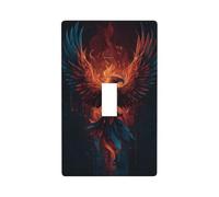 Phoenix Rising from Fire - Copertura decorativa per interruttore della luce a levetta, 1 banda, per cucina, casa colonica, camera da letto, bagno, decorazione artistica