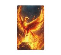 Phoenix Rising from Flames Gold-Ash - Placca da parete vuota con interruttore singolo, decorativa, 1 banda, per cucina, camera da letto, bagno, dimensioni 11,4 x 7 cm