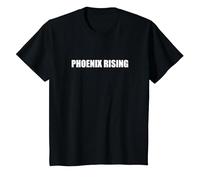 Phoenix Rising Maglietta, Bambini, Nero, 3 Anni