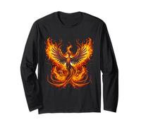 Phoenix Rising Rejuvenation Phoenix Reborn Fire Phoenix Bird Maglia a Manica