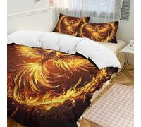 Phoenix Rising, Set copripiumino da 3 pezzi con 2 federe, caldo e caldo, chiusura a cerniera, set di biancheria da letto morbido per tutte le stagioni, 229 x 229 cm