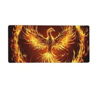 Phoenix Rising Tappetino per mouse da gioco con bordi cuciti, antiscivolo, grande tappetino da scrivania per PC, laptop, ufficio, casa, gamer, 900 x 400 x 3 mm