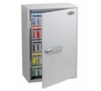 Phoenix Safe Company KC0605E - Armadio chiave commerciale - 300 ganci | Serratura elettronica | Portachiavi a parete vernice rivestita di potere | 14kg