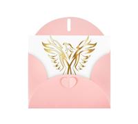 Phoenix Stampa Orizzontale Love Buckle Pearl Paper Biglietto di auguri con buste per amici e familiari