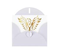 Phoenix Stampa Orizzontale Love Buckle Pearl Paper Biglietto di auguri con buste per amici e familiari
