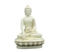 Phönix - Statua di Buddha thai in poliresina, 15 cm, colore: Bianco