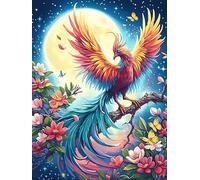 Phoenix Under The Moon with Rainbow Feathers Puzzle 500 Pezzi Gioco Educativo Intelligente Wildlife Pet Cute Per Ragazzi Creatività E Logica Idea Regalo Natale Per Famiglia 500 PCS