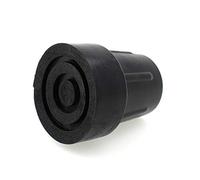 Phoenix Walking Sticks - Puntali per Bastoni, Ausilio per la Deambulazione, Nero, 2 Pezzi, 16 mm, Gomma con Inserto in Metallo