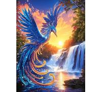 Phoenix with Rainbow Feathers Over A Waterfall Puzzle 500 Pezzi Rompicapo Per Team Building Wildlife Pet Attività Di Gruppo Collaborazione E Divertimento Regalo Festa Aziendale 500 PCS