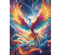 Phoenix with Rainbow Feathers Puzzle 1000 Pezzi Per Principianti Assoluti Scenery Science Fiction Cartone Rigido Difficoltà Bassa Per Imparare Con Guida Passo Passo Qualità Garantita Con Poster 1000 P