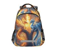 Phoenix - Zaini per bambini con drago di ghiaccio, albero di sicomoro, per la scuola, per studenti, per ragazzi e ragazze, borsa casual, Phoenix - Albero di sicomoro con drago di ghiaccio, Taglia