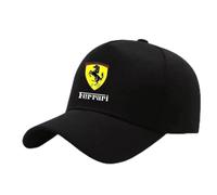 PHOENIX95 Cappello per Ferrari, Simple y Elegante Tamaño Ajustable Gorra Unisex Adulto,Black