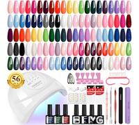 Phoenixy 40PCS Kit Semipermanente Unghie con 48 W Lampada U V/LED 36 Colori Kit Unghie Gel Completo con Strumenti per Manicure Set Smalto Gel per Principianti