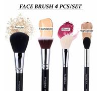 PHOERA® Pennelli Per Il Trucco Set Di 4 Pezzi Per Fondotinta E Blush