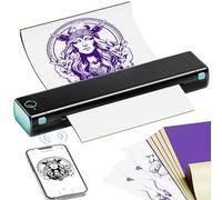 PhoFuta M08F Stampante Stencil Tattoo - Stampante per Tatuaggi Bluetooth, Con 10 Pz Carta Stencil, Compatibile con iPad & Smartphone & PC
