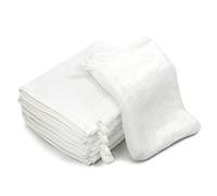 PHOGARY Manopola da bagno Guanti Spugna, Panni Flanella Microfibra Asciugamani panno struccante viso, Asciugamani Bagno Viso e Bidet per bimbo anziani,6 Pz,13×20cm,Bianco