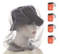PHOGARY Set di 4 Cappucci Antizanzare Grigi con Borsa Indipendente per Ciascuno