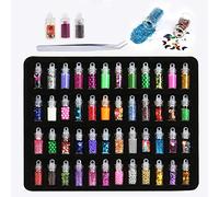 PHOGARY Set di 48 Bottiglie Glitter per unghie, Viso e Corpo Chunky, Cosmetici Guance, Capelli, Ombretto Frizzante Make-Up