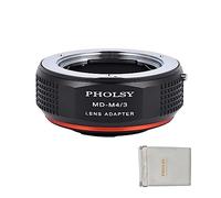 PHOLSY Adattatore di Lente MD-MFT Compatibile con Obiettivo Minolta Rokkor MD/MC/SR Mount su Micro Four Thirds M4/3 (MFT Micro 4/3) Mount Corpo Fotocamera Compatibile con Olympus Panasonic Lumix