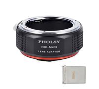 PHOLSY Adattatore Manuale Compatibile con Obiettivo Nikon F su M4/3