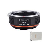 PHOLSY Adattatore per Lente Messa a Fuoco Manuale Compatibile con Obiettivo Canon EOS EF EF-S su Leica L Corpo Fotocamera Compatibile con Leica SL2, SL2-S, CL, TL2, Lumix S5, S1, BS1H, SIGMA fp, fp L