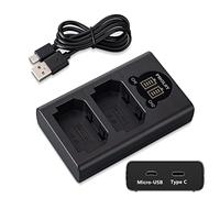 PHOLSY Carica Batterie NP-FZ100 per Batterie Sony Sostituire Caricabatterie Sony NP-FZ100 caricatore rapido doppio Compatibile con Sony a1 a9M2 a9 a7SM3 a7RM4 a7RM3A a7RM3 a7C a7M4 a7M3 a6600