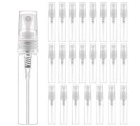 Phomanttonary 24 pezzi 5ml Mini Flacone Spray, Riutilizzabile tomizzatore bottiglia di Profumo in Vetro, Trasparente Portatile Mini Bottiglia Per Profumo Liquido per l'uso quotidiano e i viaggi