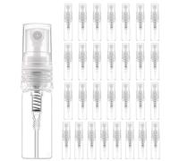 Phomanttonary 30 pezzi 3ml Mini Flacone Spray, Riutilizzabile tomizzatore bottiglia di Profumo in Vetro, Trasparente Portatile Mini Bottiglia Per Profumo Liquido per l'uso quotidiano e i viaggi