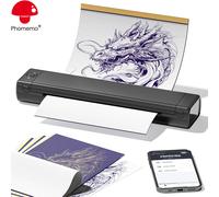 Phomemo 1 pezzo M08F Stampante per stencil di trasferimento del tatuaggio wireless per formato A4, 8,27" X 11,69", 210 X 297 mm, macchina copiatrice termica per trasferimento del tatuaggio con 10 pezz