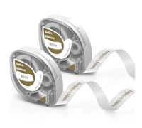 Phomemo 2X P12 Nastro Satin Originale 12mm x 2m Nastro di Seta Q5-R234 Nastro Satin Nastro per Regalo per Festa di Regali, Matrimonio, Fai da Te, Imballaggio Regalo per P12/P12 Pro/LT12 Stampante per