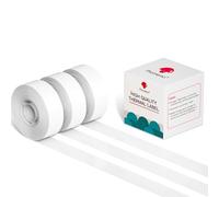 Phomemo 3 rotoli di carta termica autoadesiva bianca infinita D30 1/2 in X 20 Ft (15 mm x 6 m) nero su bianco, per stampante Phomemo D30/D35