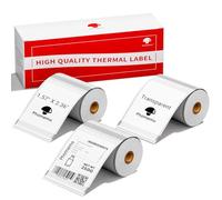 Phomemo 3 rotoli di etichetta trasparente, autoadesiva, multifunzione, 40 mm × 60 mm, 130 etichette/rotolo, compatibile con stampante per etichette Phommeo M200 M110 M220 M120 M221
