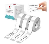 Phomemo 3 rotoli di etichette termiche adesive ， 12 mm * 30 mm, compatibile con stampante di etichette Phomemo D30, per la casa, la scuola, 210 pezzi/rotolo, 3 rotoli (etichetta bianca)