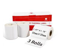 Phomemo 3 Rotoli Etichette Adesive per M110/M220/M108, 50×30mm, 690 Pcs | Phomemo M110/M220/M108/M221 Etichette autoadesive termiche impermeabili per Logos, aziende, negozi, famiglie, scuole, bianco