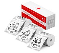 Phomemo 3 Rotoli Etichette rotonde M110 Etichette termiche Compatibile con Phomemo M110 M120 M220 M221 M108 M102 M100 M150 M250 M260 Etichettatrice,1.57''x1.57''(40x40mm), 180 etichette/rotolo