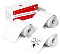 Phomemo 3 Rotoli M110 Etichette rotonde termiche Compatibile con Phomemo M110 M120 M220 M221 M108 M102 M100 M150 M250 M260,1,96"x 1,96"(50×50mm), 140 / rotolo
