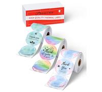 Phomemo 3 rotoli M110 M120 M200 M220 M221 etichette 50 mm x 50 mm etichette termiche fiori gradienti etichette per fai da te design prezzo nome indirizzo logo