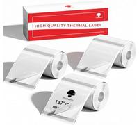 Phomemo 3 rotoli Trasparente Rotonda Etichetta,M110 Etichetta autoadesiva 1.57"x1.57"(40x40mm), per Phomemo M110 M120 M220 M221 M108 M102 M100 M150 M250 M260 Etichettatrice,200 etichette/rotoli
