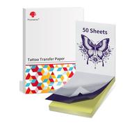 Phomemo 50 Fogli da Stencil Tattoo Trasferimento per Tatuaggi,Tattoo Transfer Papier,A4 Carta per Trasferimento Tatuaggi Compatible with M08F TP81 TP83 TP88 Tattoo Printer