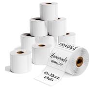 Phomemo 9 Rotoli Etichette M110 Etichette,Etichetta Autoadesiva Multifunzionale, 1,57"x1,18"(40x30mm),Compatibile con le stampanti Phomemo M110 M200 M220 M120 M221, 230 etichette/rotolo,9 Rotoli