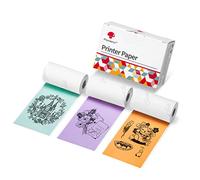 Phomemo Carta per stampante a colori da 53 mm per mini stampante M02, M02S, M02Pro, M03, M03AS, M04S, M04AS 3 rotoli di carta adesiva termica a colori autoadesiva, 53 mm x 3,5 m, Viola/Verde/Arancione