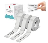 Phomemo D30 D30D Etichette Adesive, 14mm x 40mm, 3 rotoli, trasparente
