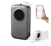 Phomemo D30 Etichettatrice -Mini Bluetooth Etichettatrice etichette adesive Termica per iOS & Android, Portatile Stampante Etichette Adesive per Casa, Ufficio, Prezzo, Data - Grigio