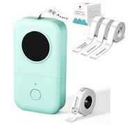 Phomemo D30 Etichettatrice - Mini Bluetooth Etichettatrice etichette adesive Termica con 3 rotoli di etichette bianche 12×40 mm e 1 rotolo di etichette bianche 12 × 40mm