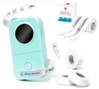 Phomemo D30 Etichettatrice - Mini Bluetooth Etichettatrice etichette adesive Termica con 3 rotoli di etichette in carta continua 15×6 m e 3 rotoli di etichette confezione regalo